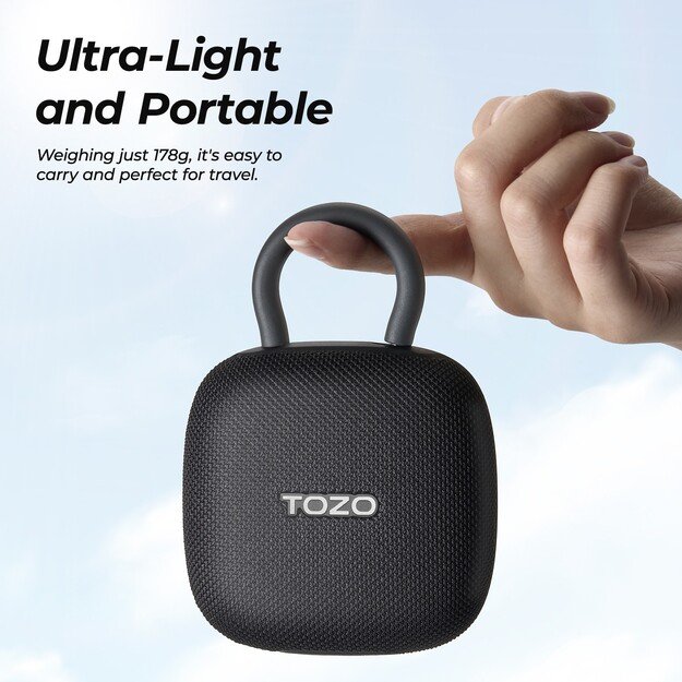 Tozo SoundGo Portable Bluetooth Speaker Black 5