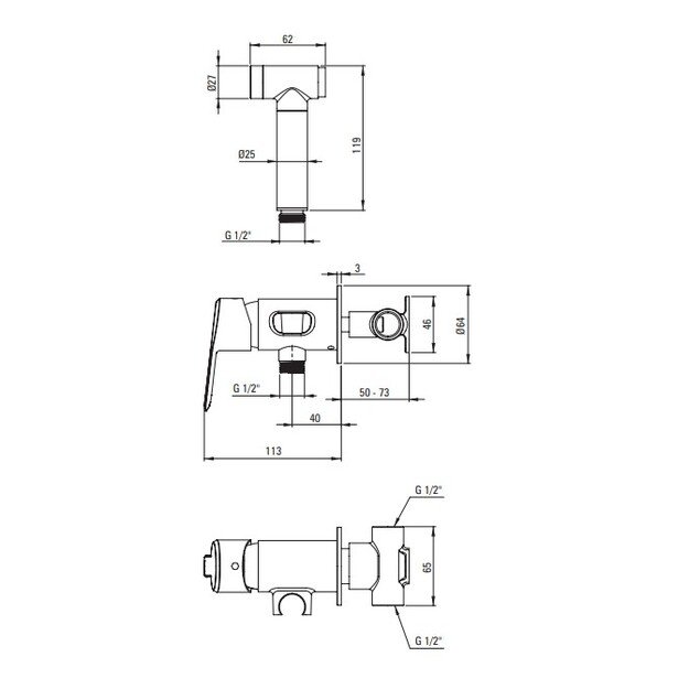 Potinkinis bide mai&scaron;ytuvas su du&scaron;eliu Deante Arnika, BQA_D34M, titano