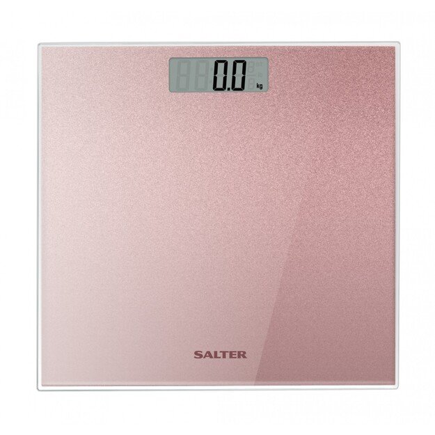 Salter 9037 RGGL3RCFXTE Glitter Glass Personal Bathroom Scale Rose Gold 2