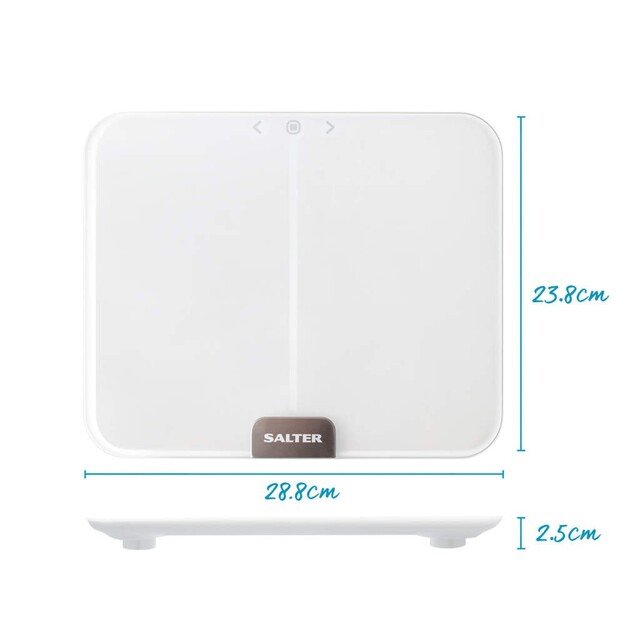 Salter 9164 WH3RJLEU16 Ghost Compact Analyser Scale, White 7