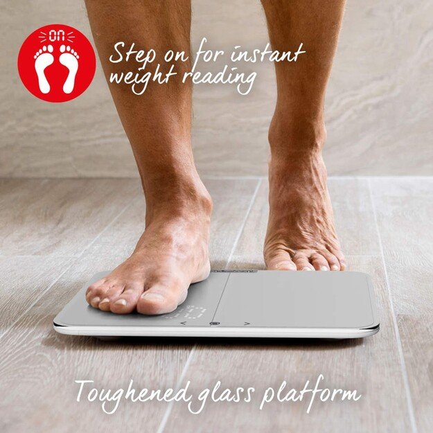 Salter 9164 WH3RJLEU16 Ghost Compact Analyser Scale, White 5