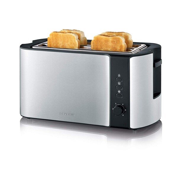 Severin AT 2590 toaster 2 slice(s) 1400 W Black, Silver