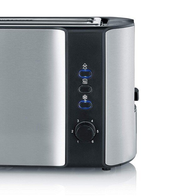 Severin AT 2590 toaster 2 slice(s) 1400 W Black, Silver