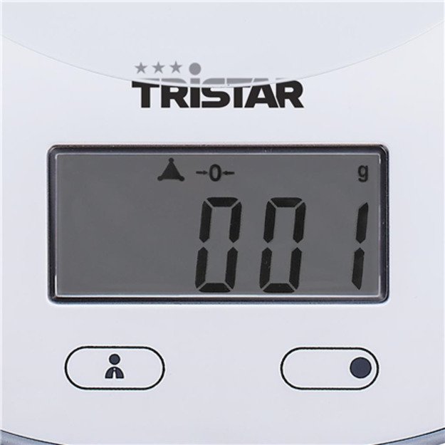Tristar | Kitchen scales | KW-2445 | Maximum weight (capacity) 5 kg | Graduation 1 g | Display type LCD | White
