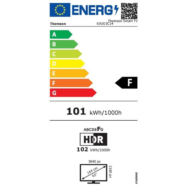 Thomson 65UG5C14 TV 165.1 cm (65 ) 4K Ultra HD Smart TV Wi-Fi Black