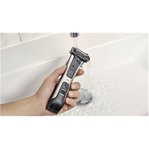 Philips | Showerproof body groomer | BG7025/15 | Body groomer | Number of length steps 5 | Black/Stainless 1