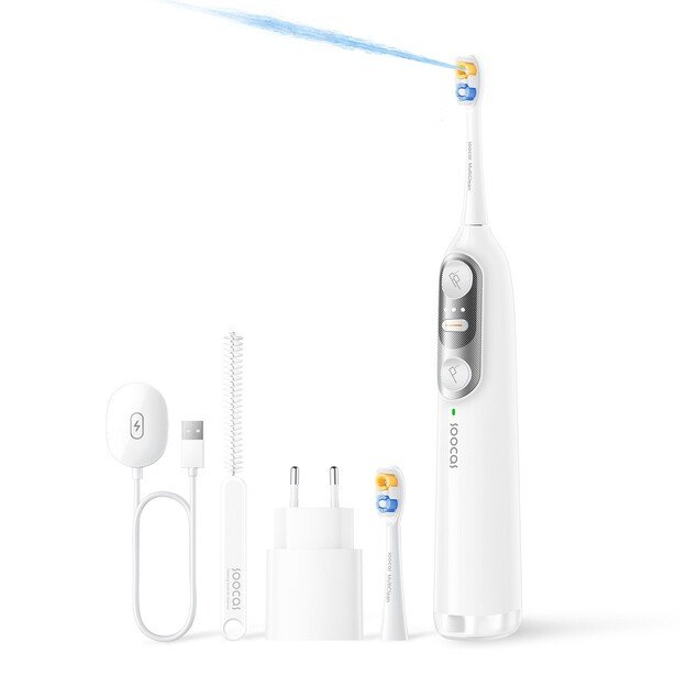 SOOCAS NEOS II 2-in-1 Elektrinis dantų &scaron;epetėlis su irigatorium, Pearl White