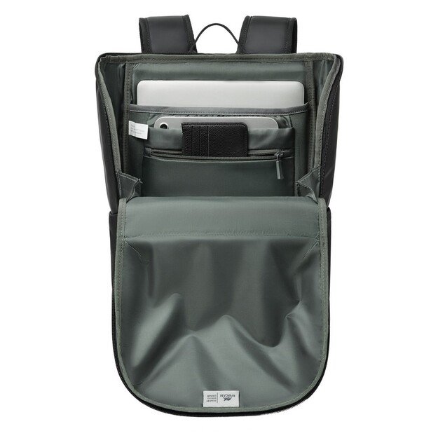 Rivacase Eden backpack City backpack Black Polyester, PU leather
