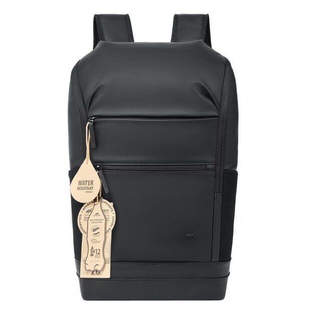 Rivacase Eden backpack City backpack Black Polyester, PU leather