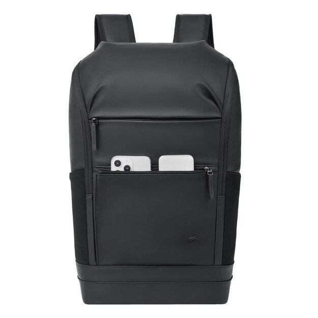 Rivacase Eden backpack City backpack Black Polyester, PU leather