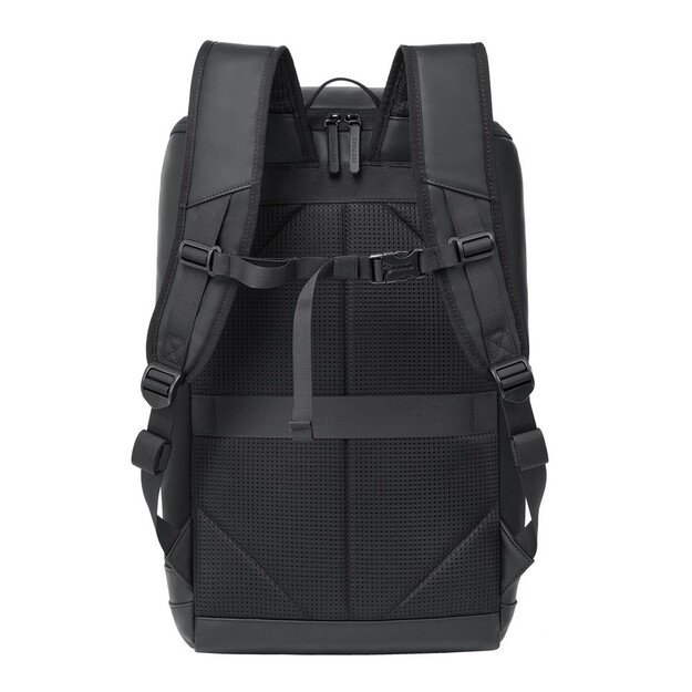 Rivacase Eden backpack City backpack Black Polyester, PU leather