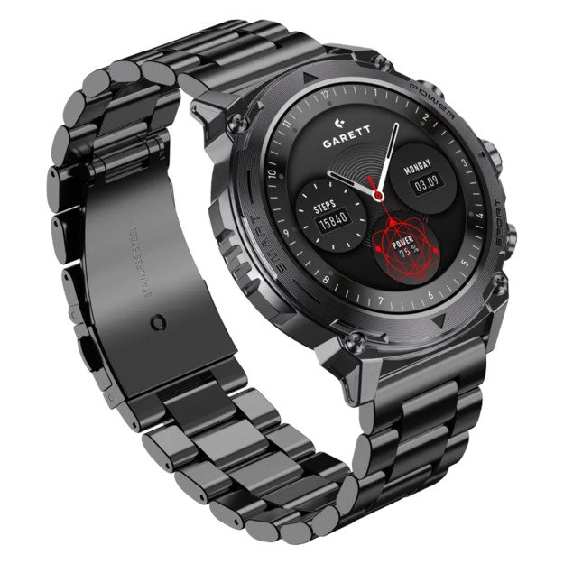 Garett Atom Smartwatch Black steel