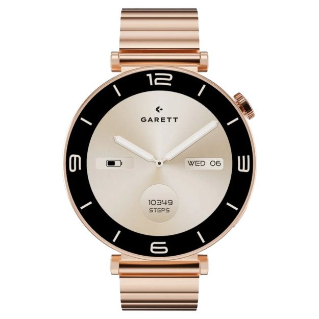 Garett Rose Smartwatch Gold Solid steel