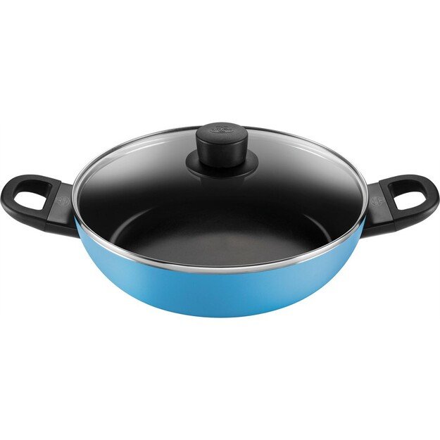 deep frying pan 2H with lid 28 cm blue 1
