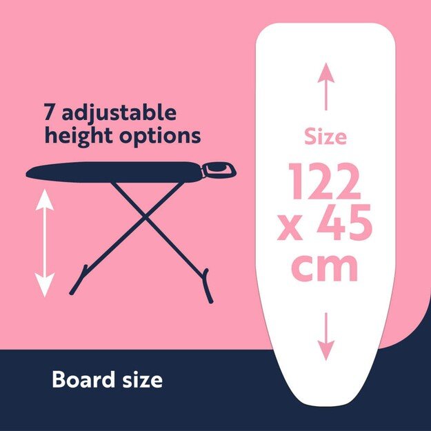 Beldray LA031251PALM1FEU7 Supreme Comfort Ironing Board - Palm Print 122X 45 CM 1