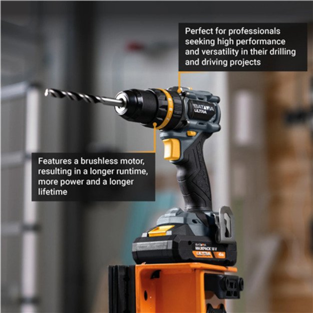 Batavia 18V brushless combi drill 70 Nm Without battery and charger 3
