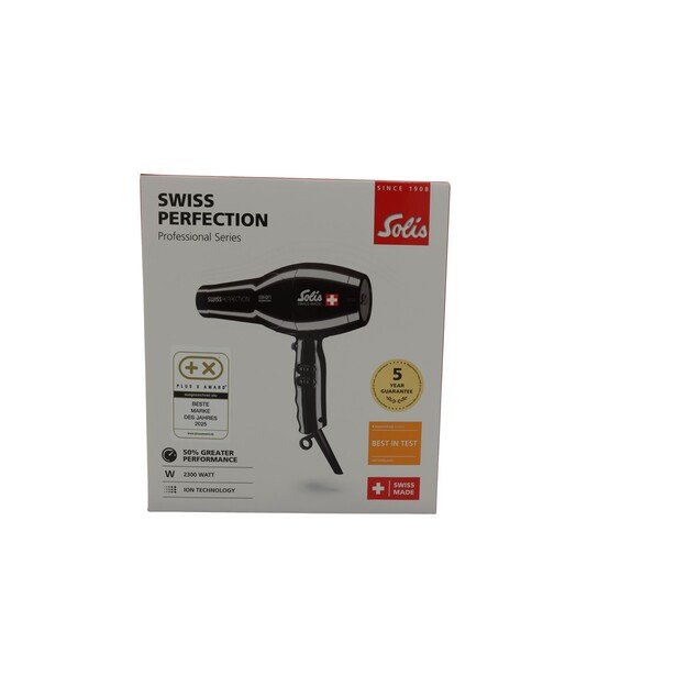Solis Swiss Perfection hair dryer 2300 W Black