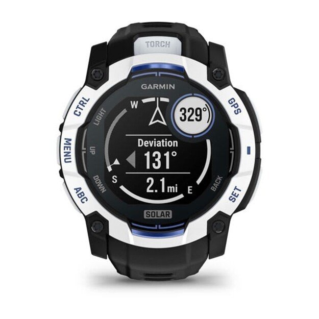Garmin Instinct 2.79 cm (1.1 ) MIP 50 mm Digital 176 x 176 pixels Touchscreen Black, White GPS (satellite)