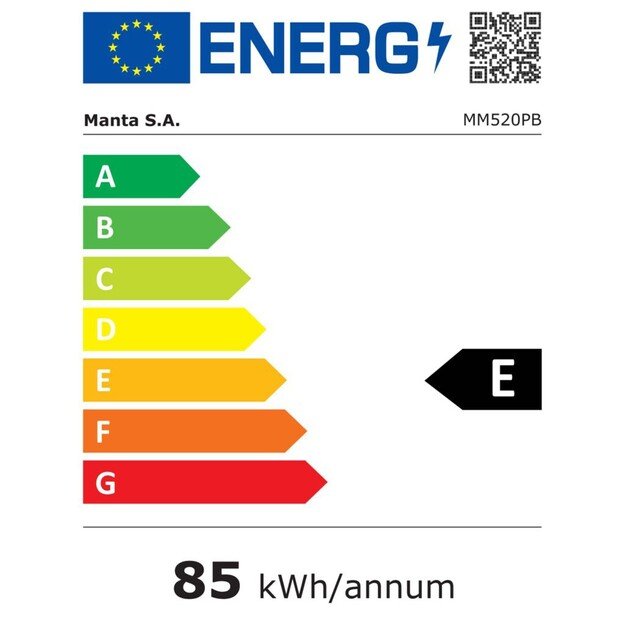 Manta MM520PB Fridge 91L Black 8