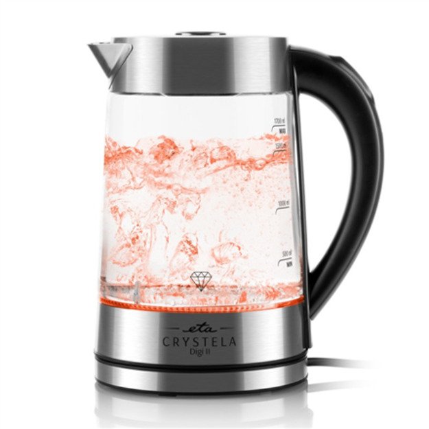 ETA Kettle | ETA515490000 CRYSTELA DIGI II | Electric | 2200 W | 1.7 L | Glass | 360&deg; rotational base | Glass