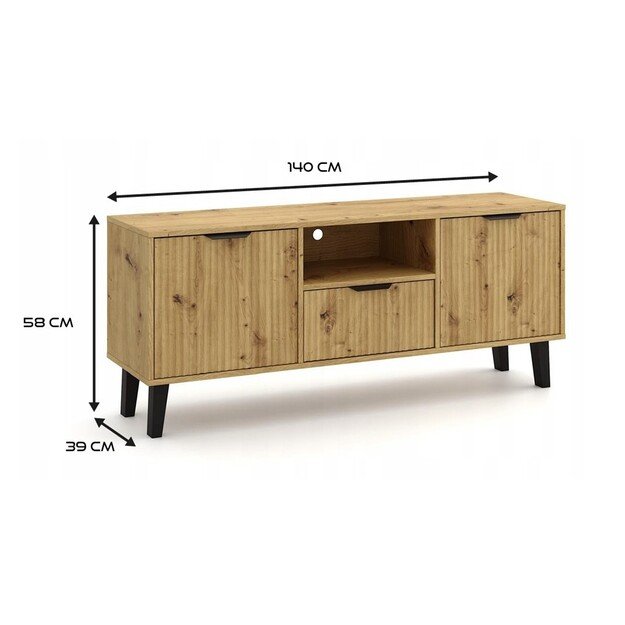 RTV SCANDI 2D1S SLIM ARTISAN OAK