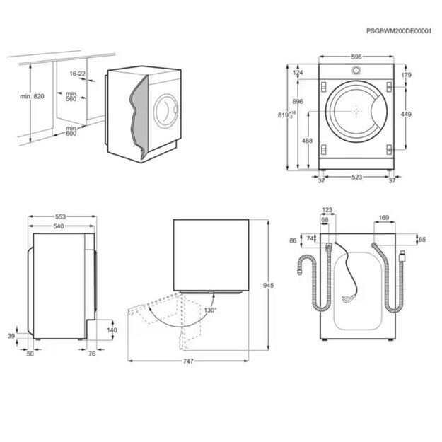 Built-in washing machine ELECTROLUX EW8F348SCI