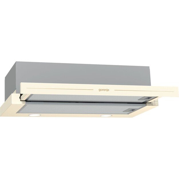 Gorenje BHP62CLI cooker hood Semi built-in (pull out) Ivory 435 m&sup3;/h