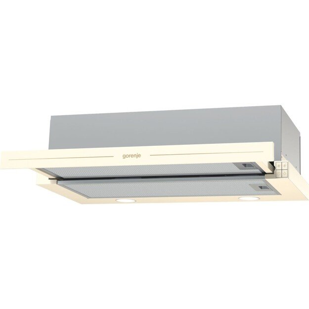 Gorenje BHP62CLI cooker hood Semi built-in (pull out) Ivory 435 m&sup3;/h
