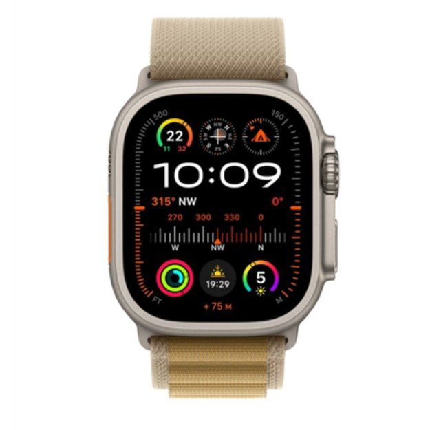Apple Smart watch | GPS (satellite) | Always-On Retina display | 49mm | Natural Titanium 1
