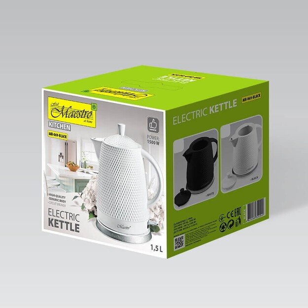 Maestro MR-069 electric kettle 1.5 L 1500 W Black 1