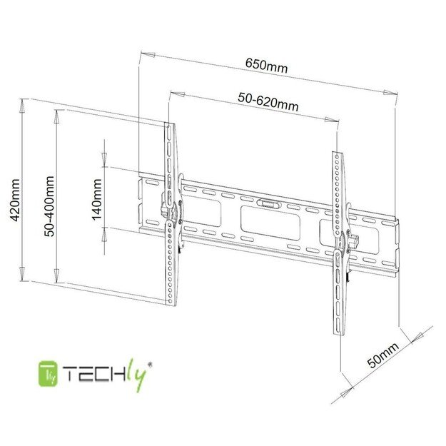 Techly 40-65  Wall Bracket for LED LCD TV Tilt  ICA-PLB 131L 3
