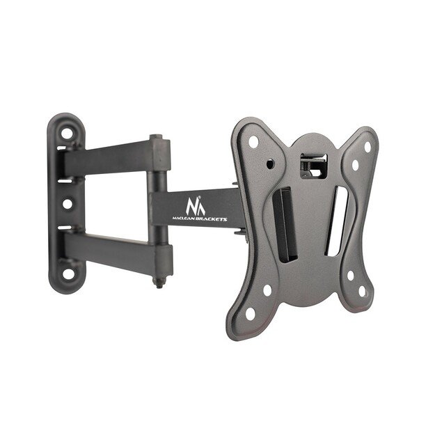 Maclean MC-417 Full Motion TV Monitor Wall Mount 13-32  30kg max. VESA 100x100 Black Powder Coated Universal Holder Bracket 9