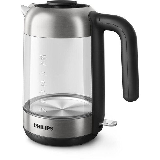 Philips 5000 series HD9339/80 electric kettle 1.7 L 2200 W Black, Stainless steel, Transparent 5