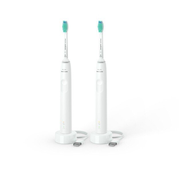 Philips Sonicare 3000 Series HX3675/13 2-pack Elektrinis dantų &scaron;epetėlis, Balta