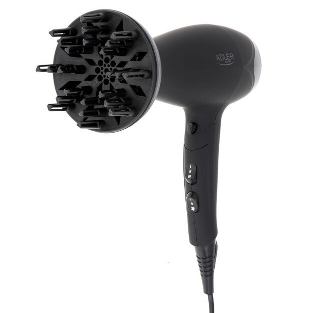 Adler | Hair dryer | AD 2267 | 2100 W | Number of temperature settings 3 | Diffuser nozzle | Black 5