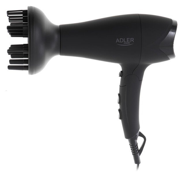 Adler | Hair dryer | AD 2267 | 2100 W | Number of temperature settings 3 | Diffuser nozzle | Black 4