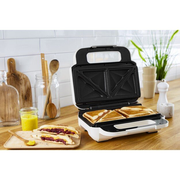 Tefal Snack XL SW7011 sandwich maker 850 W White, Stainless steel 8