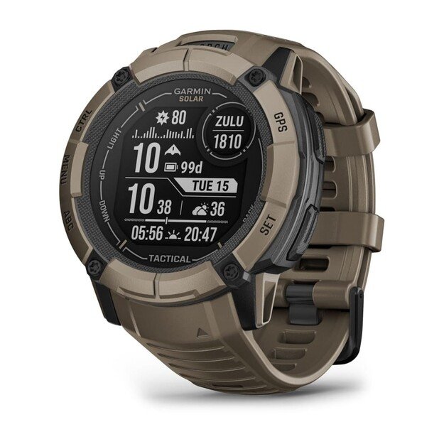 Garmin Instinct 2X Solar Tactical Edition 2.79 cm (1.1 ) MIP 50 mm Digital 176 x 176 pixels Touchscreen Green GPS (satellite)