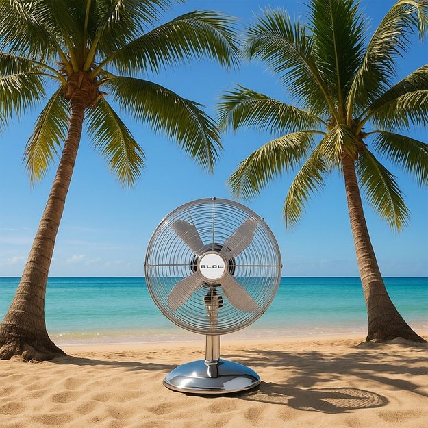 BLOW 12 /30cm 50W Silver Metal Desk Fan