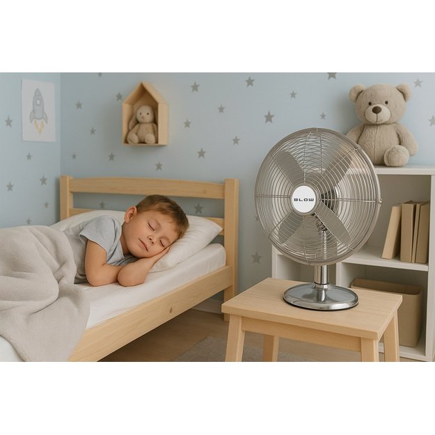 BLOW 12 /30cm 50W Silver Metal Desk Fan