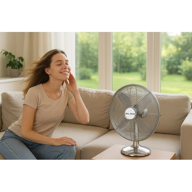 BLOW 12 /30cm 50W Silver Metal Desk Fan