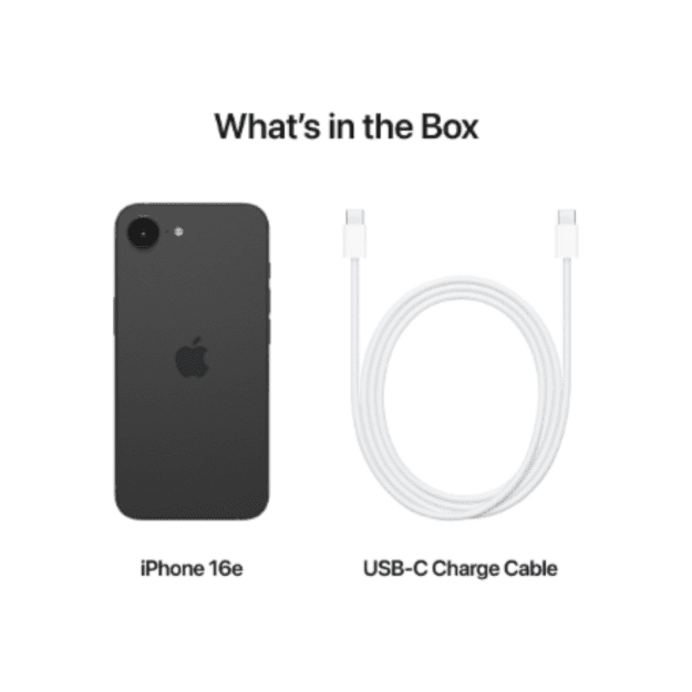 Apple | iPhone 16e | Black | 6   | Super Retina XDR | 2532 x 1170 pixels | Apple A18 | Internal RAM 8 GB | 128 GB | Dual SIM | 4