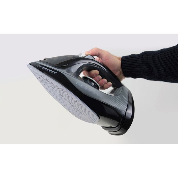 Esperanza EHI011 Steam iron Ceramic soleplate Grey, Black 2600 W
