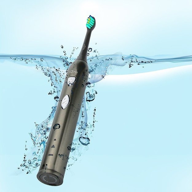 MEDIATECH MT6510 SONIC WAVECLEAN - Sonic toothbrush with 2 duPont heads equipped box battery