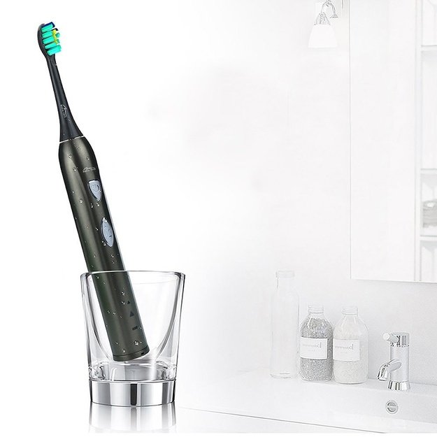MEDIATECH MT6510 SONIC WAVECLEAN - Sonic toothbrush with 2 duPont heads equipped box battery