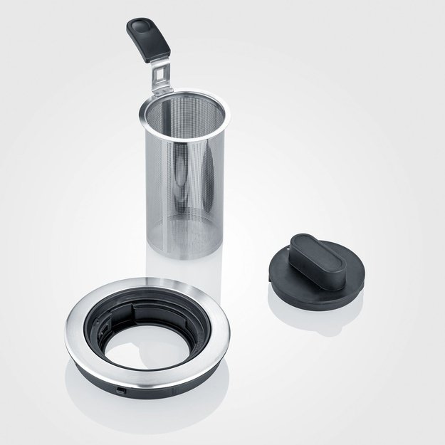 Severin WK 3473 electric kettle 1 L 2200 W Stainless steel, Transparent