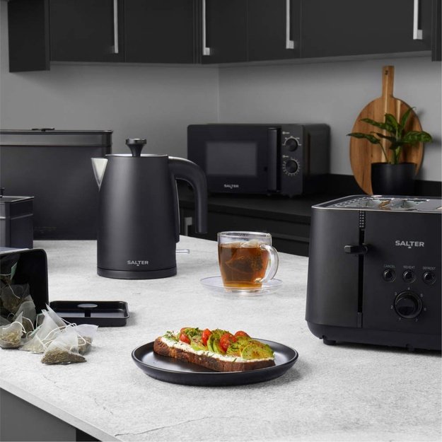 Salter EK5565MBLKFVDE Kuro 4-Slice Toaster