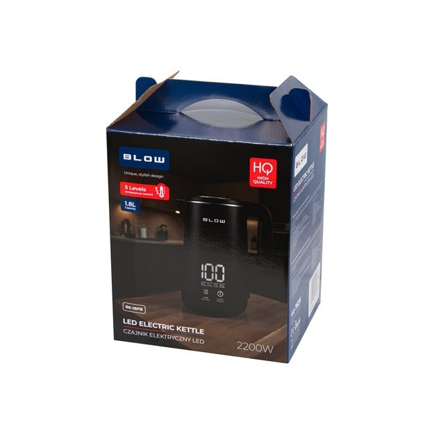 BLOW Black kettle with display 2200W BK-18PB