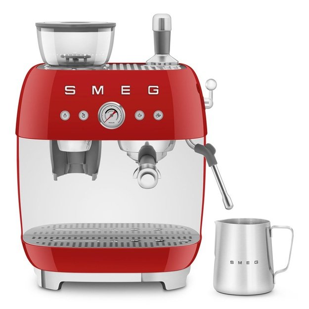 Smeg 50 s Style Espresso Coffee Machine EGF03RDEU Red