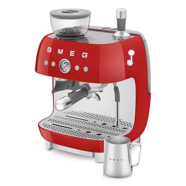 Smeg 50 s Style Espresso Coffee Machine EGF03RDEU Red